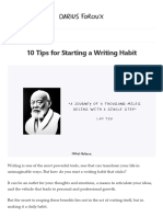10 Tips For Starting A Writing Habit - Darius Foroux