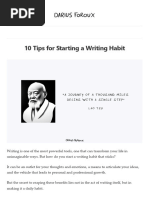 10 Tips For Starting A Writing Habit - Darius Foroux