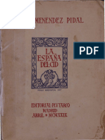 La España Del Cid (I) - Menéndez Pidal, Ramón