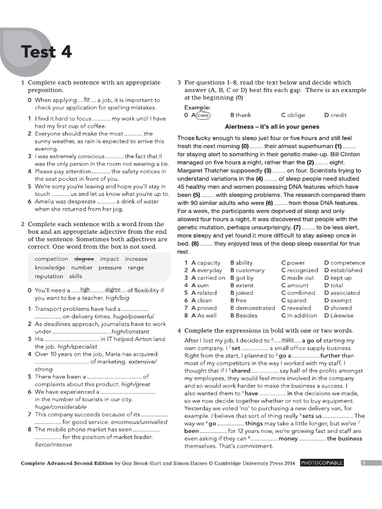 Progress Test 7 | PDF