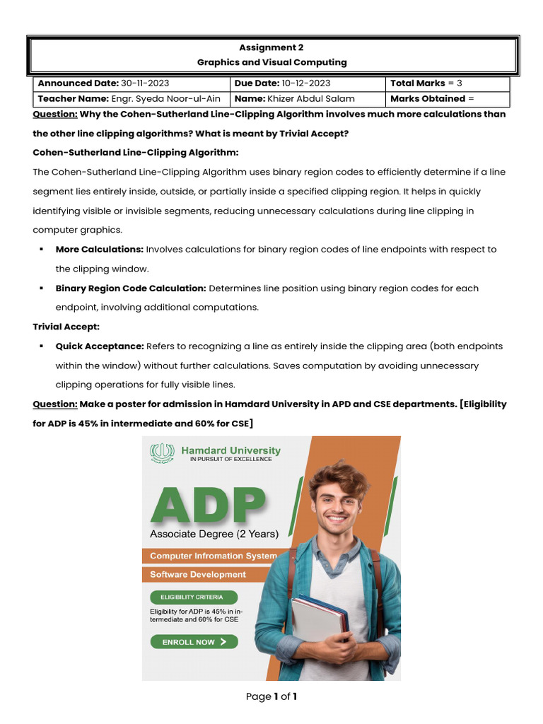 Cohen-Sutherland Clipping Algorithm Explained | PDF | Teaching Methods ...