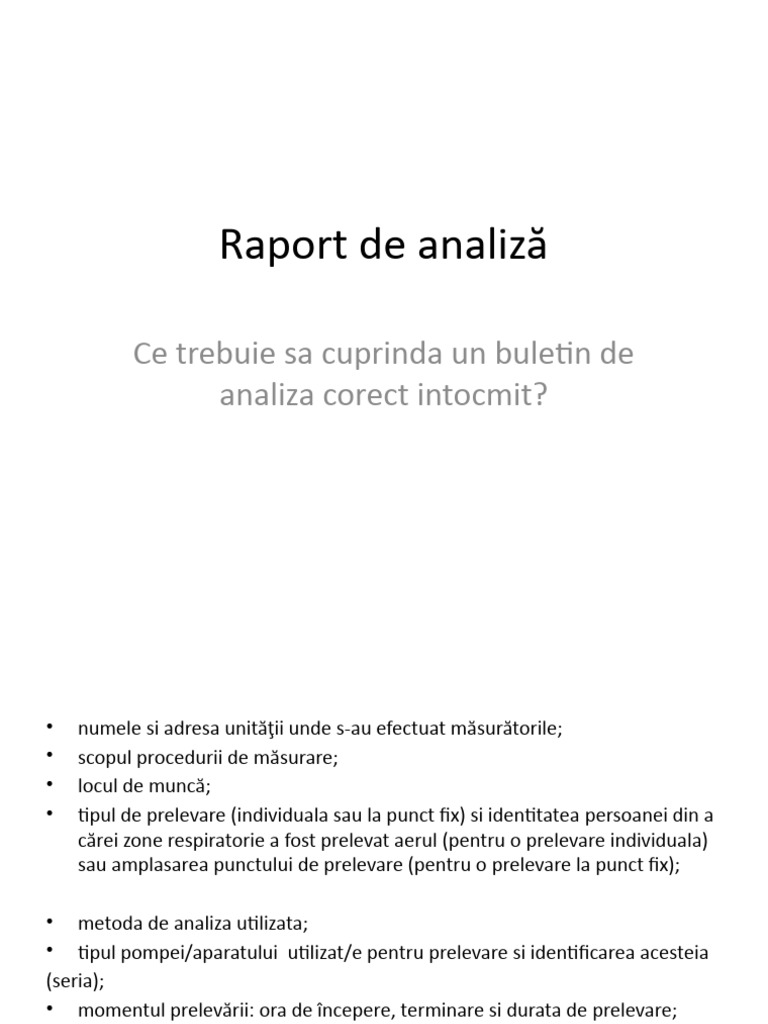 Raport de Analiză | PDF