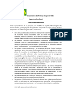 Comunicado Surgente, Modificacion Ley de Tierras.