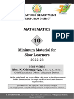 10th Maths - Slow Learners - MM - EM - 2023