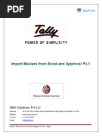 Import Masters From Excel