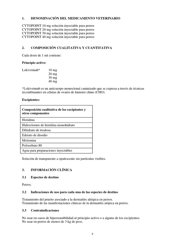 Cytopoint PDF Alergia Cuidado de la salud
