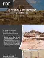 Contributos das primeiras civilizações