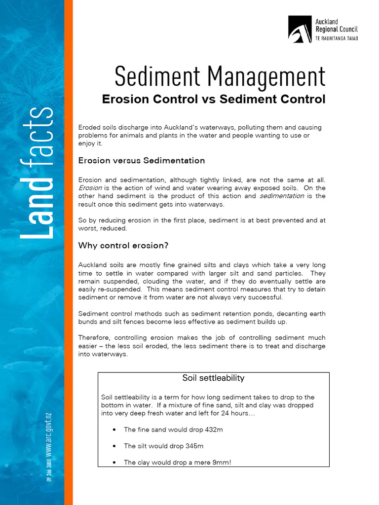 Erosion and Sediment Control in Auckland | PDF | Sediment | Erosion