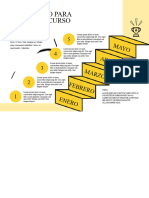 Gráfico de Cinco Pasos Con Escalera de Éxito Doodle Amarillo y Blanco