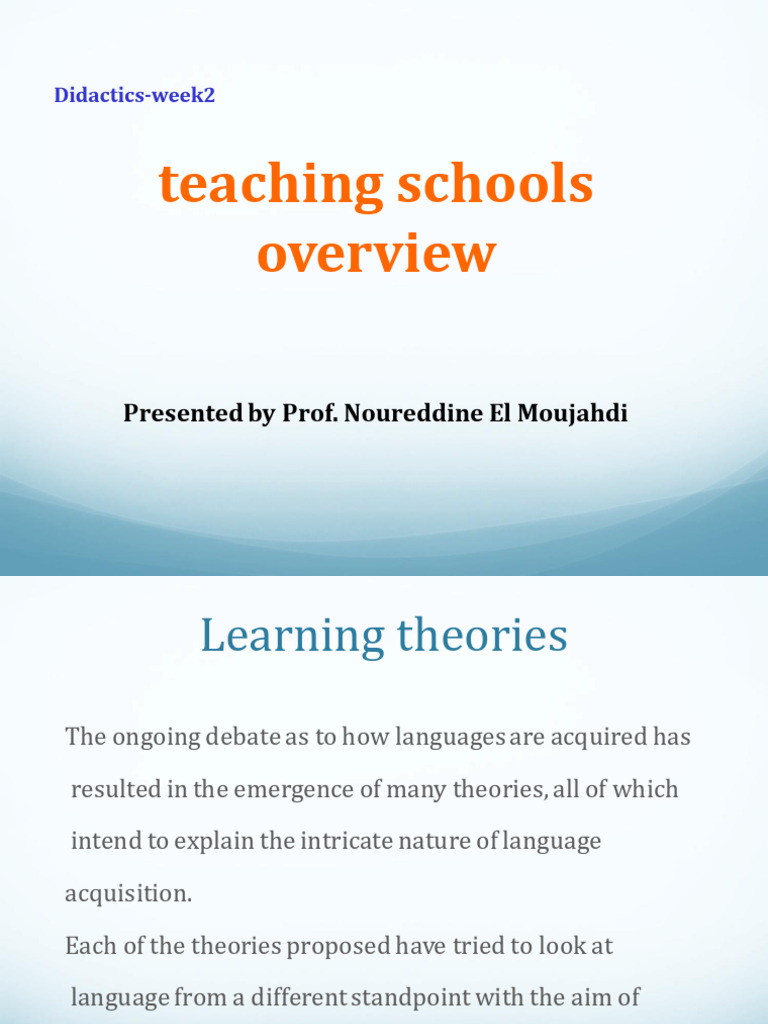 TYPES OF LEARNING THEORIES IN EDUCATION PDF visual data 2