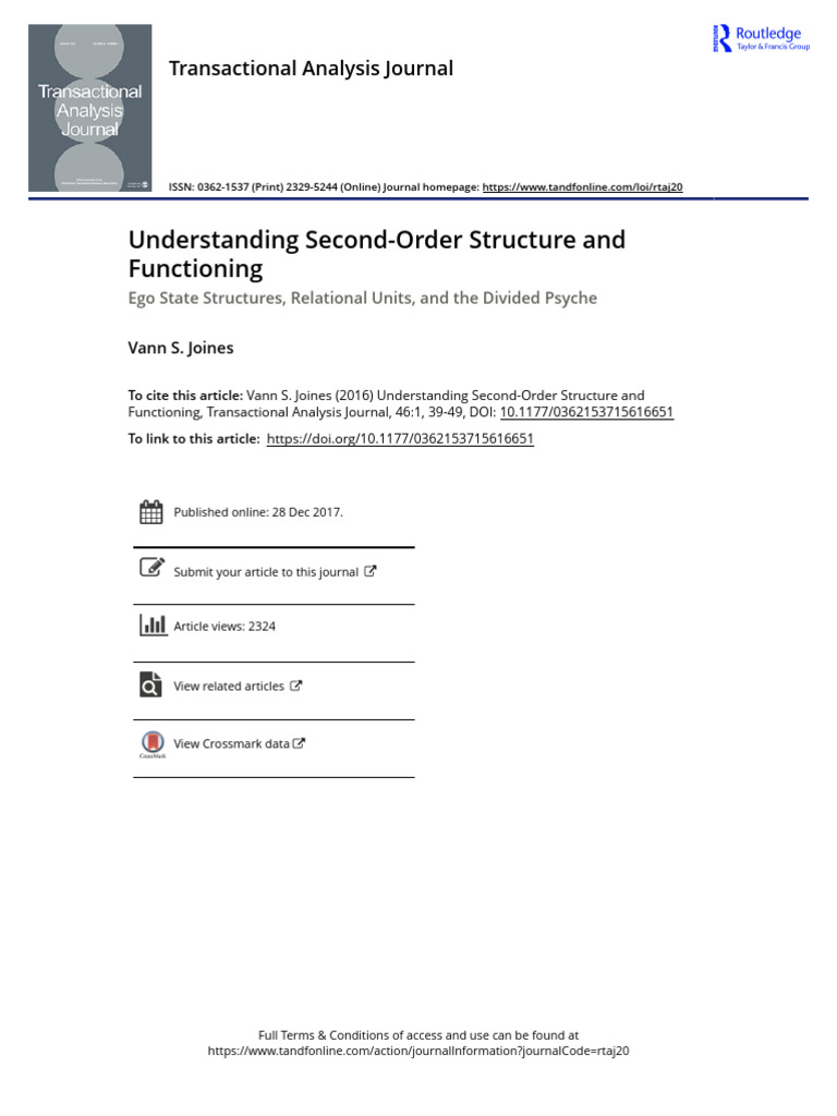Understanding Second-Order Structure and Functioning | PDF | Id | Feeling
