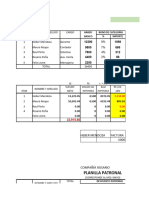 Planilla de Sueldos y Salarios Compañia Rosario