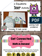 One-Step Equations Activity: Students Will Draw A Monster After Solving Math Problems!