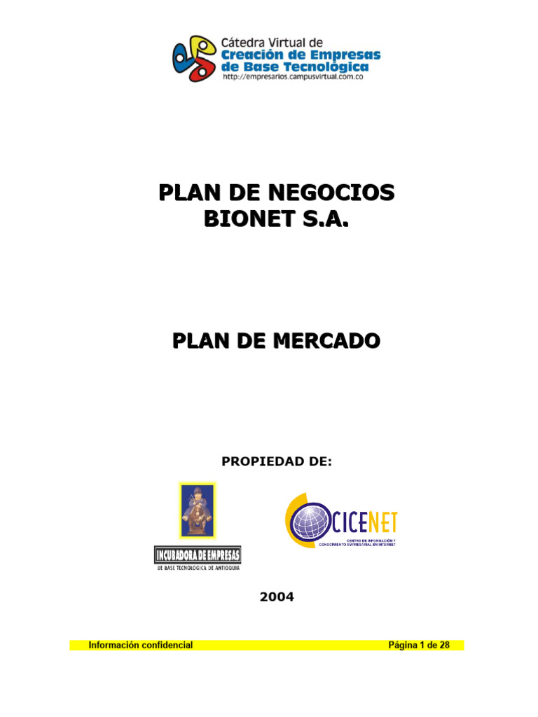 Ejemplo Plan de Mercado | PDF | Marketing | Mercado (economía)