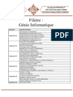 Filière: Génie Informatique: Semestre S1