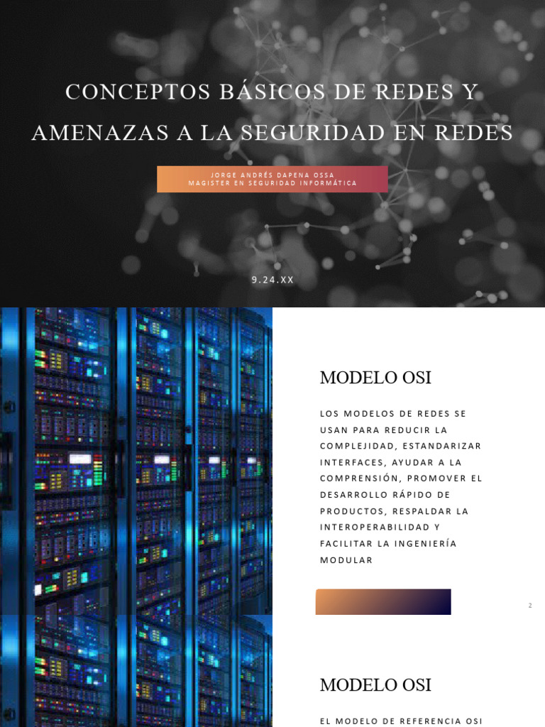 Conceptos Básicos de Redes y Amenazas A La Seguridad en Redes | PDF ...