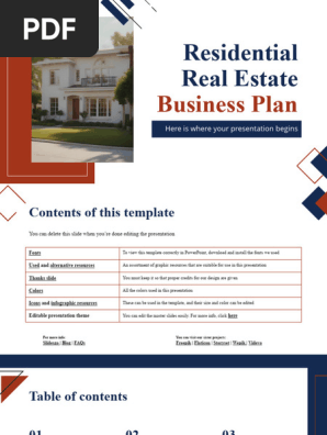 Residential Real Estate Business Plan by Slidesgo44