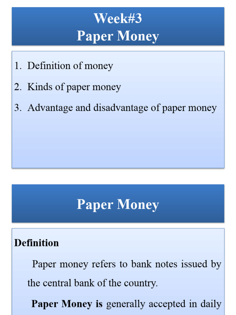 Types and Impact of Paper Money | PDF | Money | Fiat Money