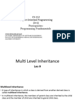 OOP-Lec-9 (Multi Level Inheritance)