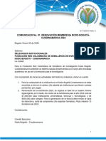 COMUNICADO No. 1. RENOVACIÓN MEMBRESIA 2024