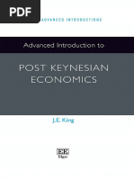 Advanced Introduction To Post Keynesian Economics - J. E. King Edward Elgar Publishing (2015) (Elgar Advanced Introductions)