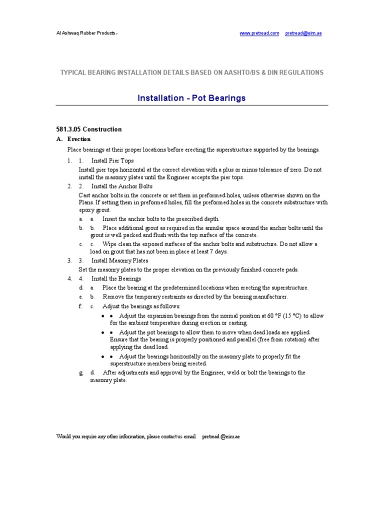 Bearing Installation Procedures Guide | PDF | Home & Garden | Computers