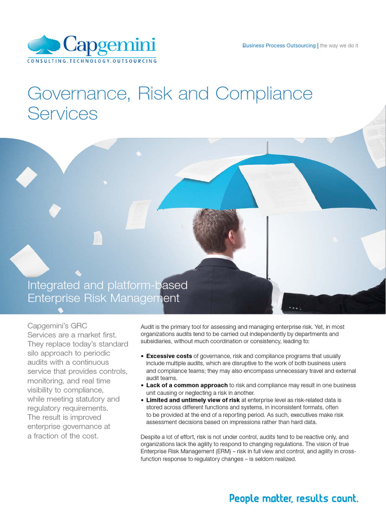Capgemini Risk & Compliace1 | PDF | Risk Management | Audit