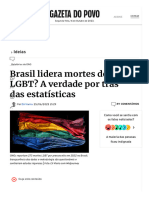 Brasil Lidera Mortes de LGBT - A Verdade Por Trás Das Estatística
