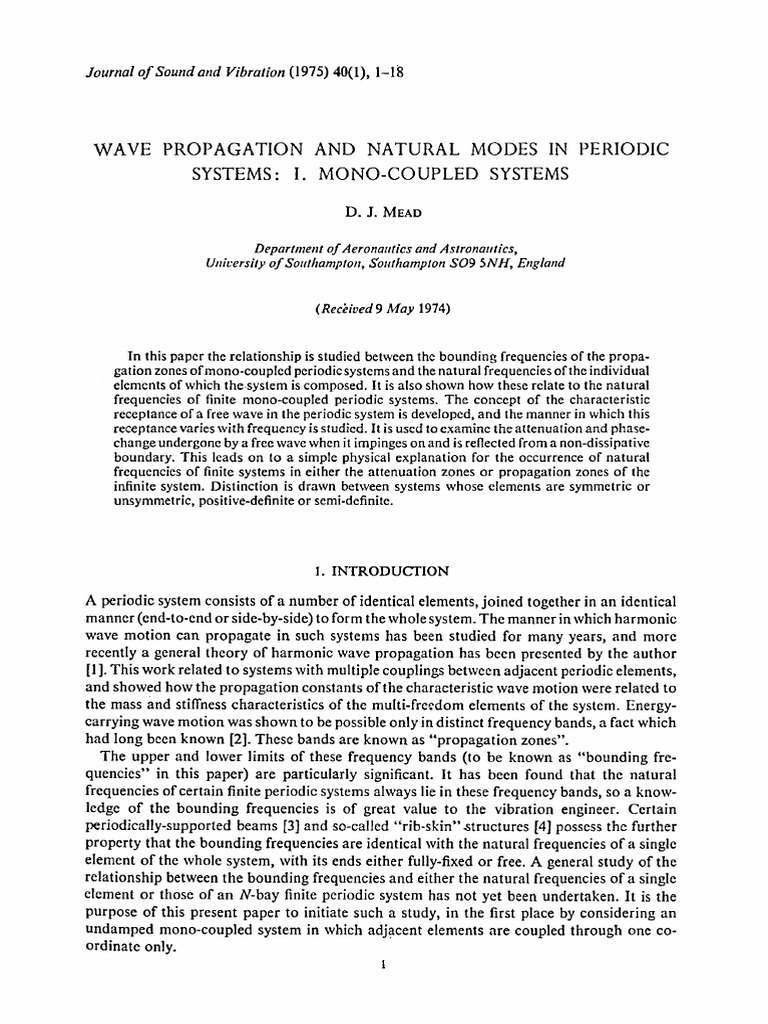  1975mead d j wave propagation and natural modes in periodic