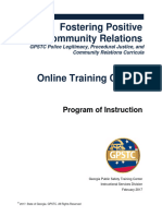 GPSTC Fostering Positive Community Relations Online Training Course POI 2017