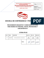 SSTMA-PR-02 Procedimiento de Ingreso Personal, Visitas y Subcontratas R0