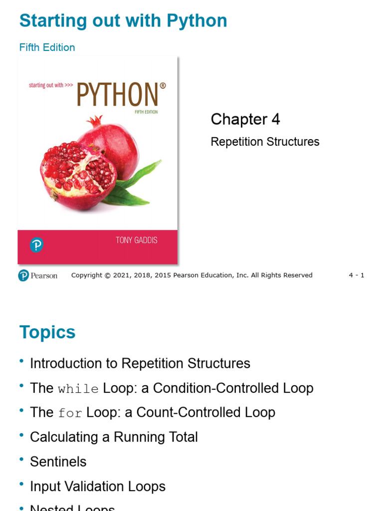 04 - Gaddis Python - Lecture - PPT - ch04 | PDF | Control Flow | Input ...
