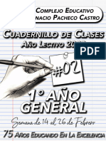 1° Año de Bachillerato General - Cuadernillo de Clases #2 - Ceipc 2022