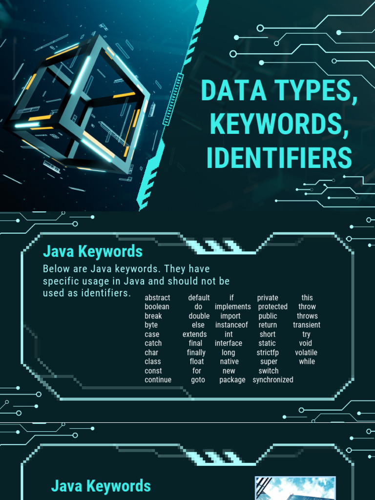 Data Types Keywords Identifiers | PDF | Data Type | Integer (Computer ...