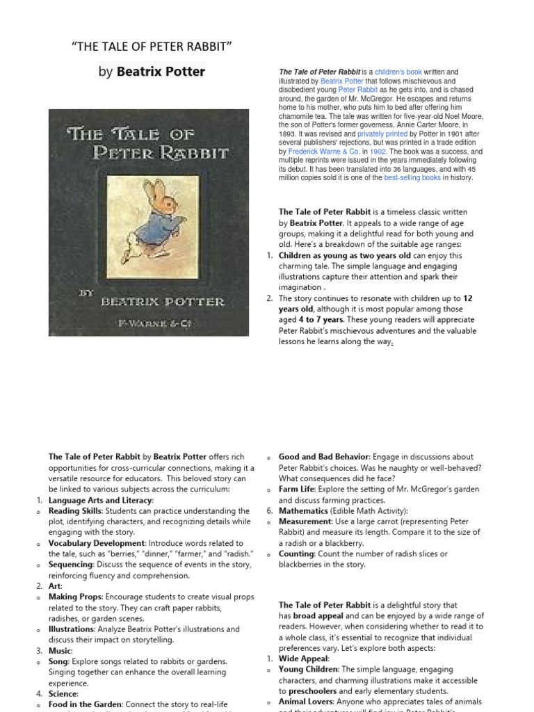 Peter Rabbit: A Timeless Children's Classic | PDF