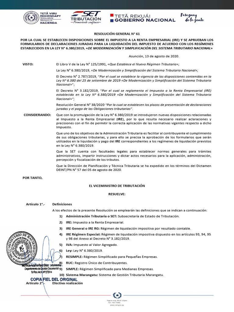Resolucion general 61 ire formularios descargar gratis pdf