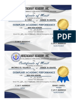 Certificates Original