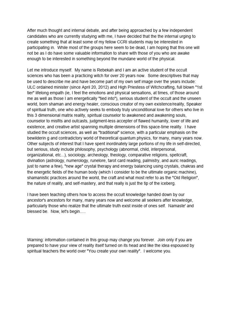 Occult Studies Pdf Reality Spirituality