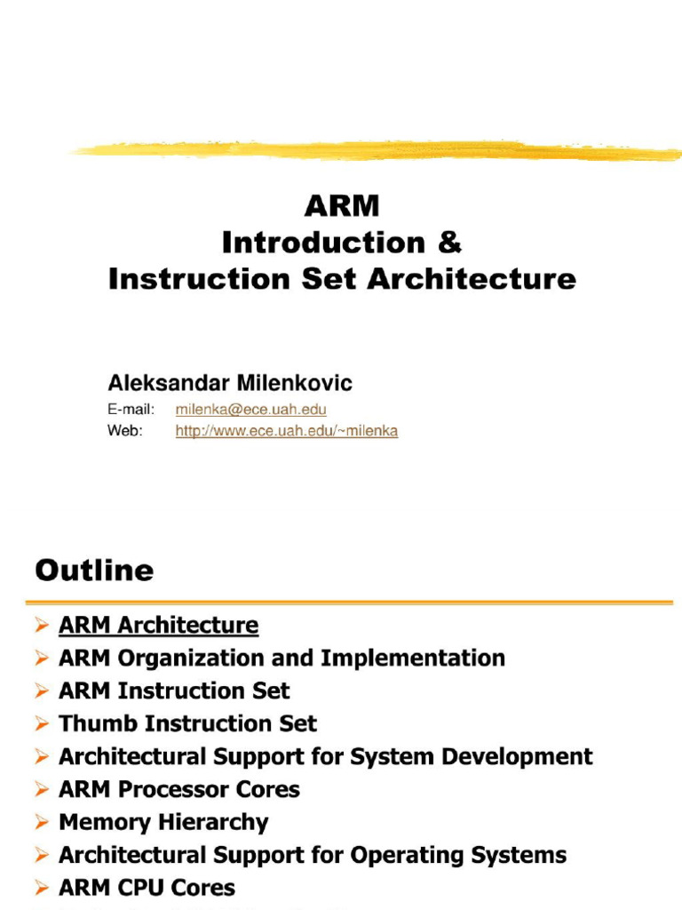 Arm Instruction Set Pdf