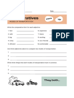 Orange and Green Comparative Adjectives Worksheet