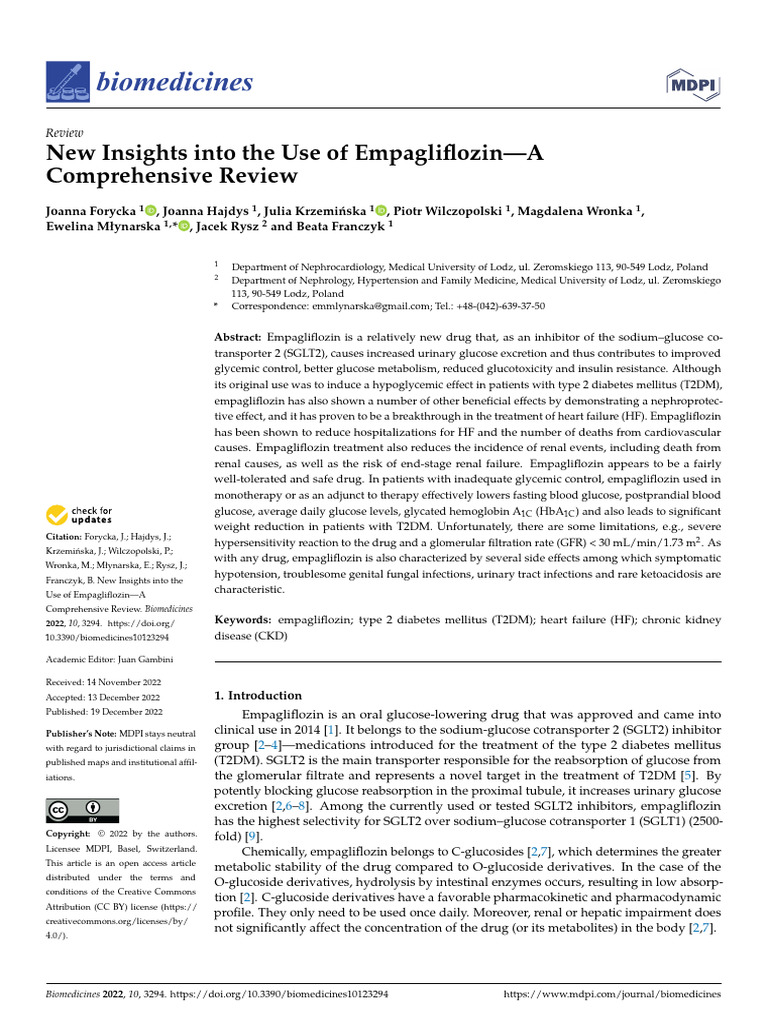 View of NewInsights Into The Use of Empagliflozin-A Comprehensive Review | PDF ...