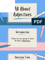 Adjectives Presentation in Pink Blue Bold Style