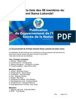 Gouvernement Sama Lukonde - RDC