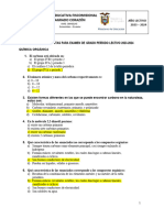 Banco de Preguntas Examen de Grado QUIMICA ORGÁNICA