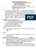 Tata Ibadah Perayaan Natal PKBGT 23 Desember 2022