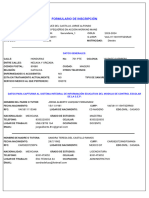 Formulario de Inscripción: Datos Generales