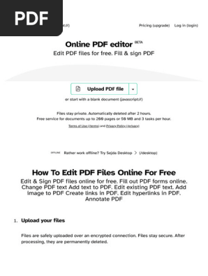 Easy to use Online PDF editor Sedja