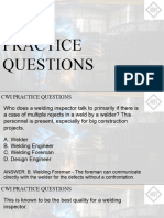 CWI Practice Questions Set 1 Welding Inspector