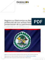 Registre Su Deicomiso en Belice para La Protección de Sus Activos Familiares y La Preservación de Su Patrimonio