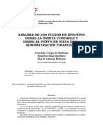 Análisis de Los Flujos de Efectivo Desde La Órbita Contable y Desde El Punto de Vista de La Administración Financiera